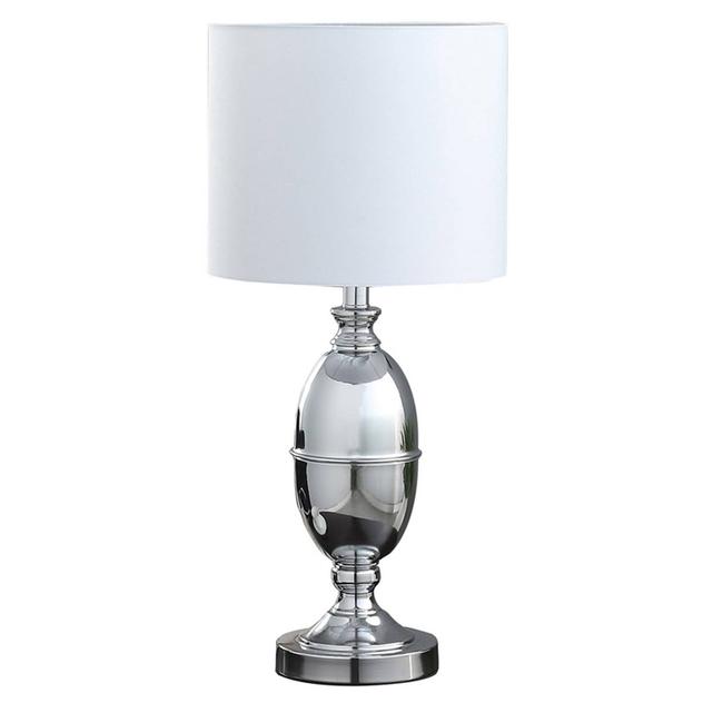 HomeRoots 25in. Silver Metal Urn Table Lamp