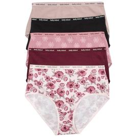 Womens Kathy Ireland 5pk. Mixed Rib/Plain Brief Panties 5PKBF1304