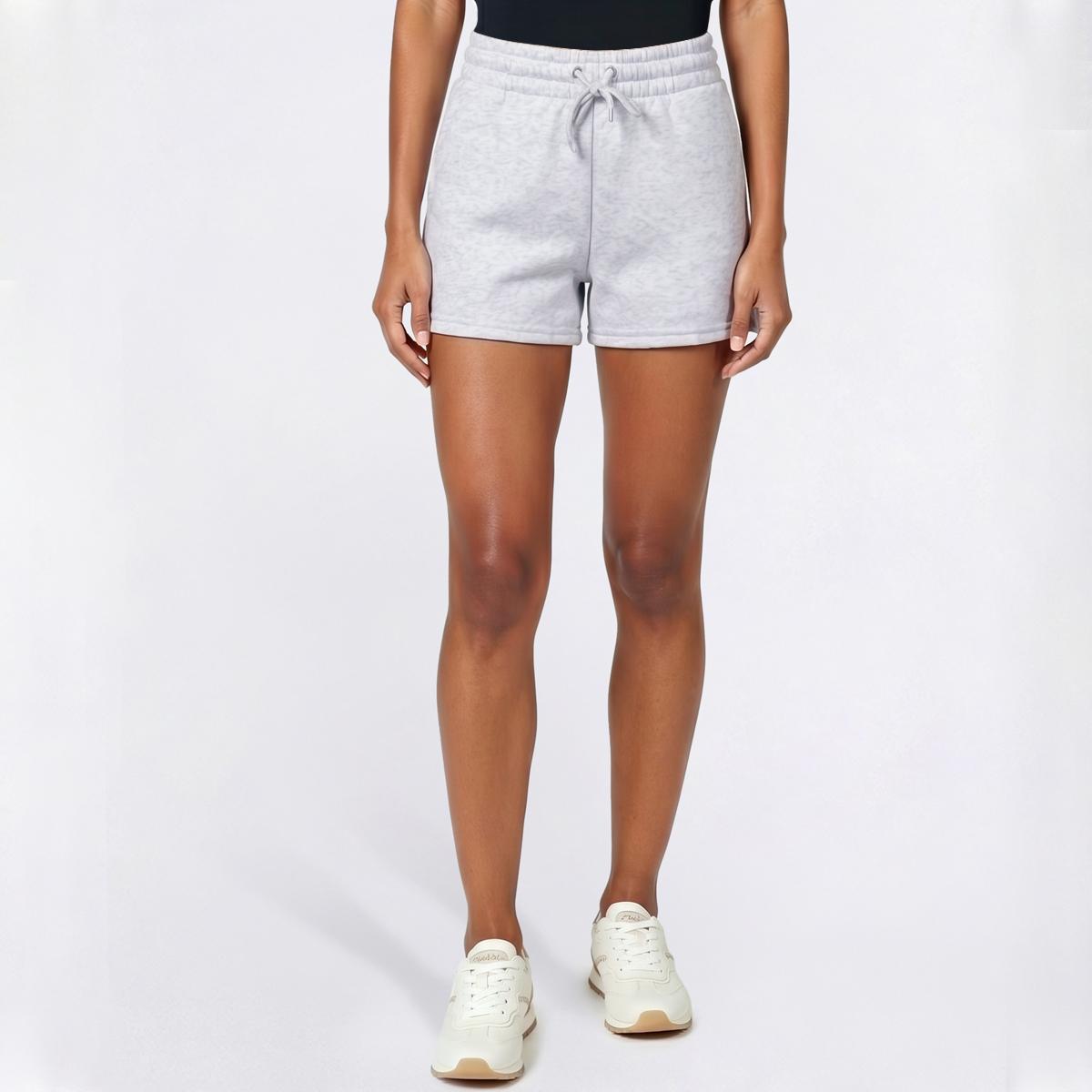 Juniors No Comment Love Fleece Shorts