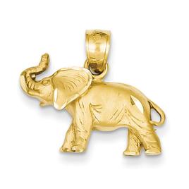 Gold Classics(tm) 14kt. Diamond-Cut Elephant Pendant