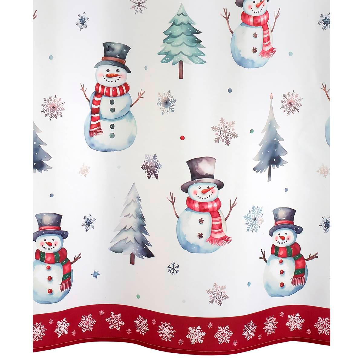 Avanti Winter Snowman Shower Curtain