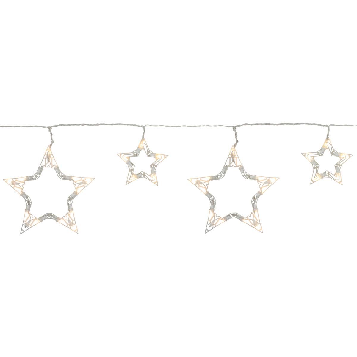 10 Count Clear LED Twinkle Star Icicle Christmas Lights  10.25 ft