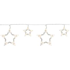 10 Count Clear LED Twinkle Star Icicle Christmas Lights  10.25 ft