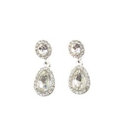 Rosa Rhinestones Teardrop Mini Frame Drop Earrings
