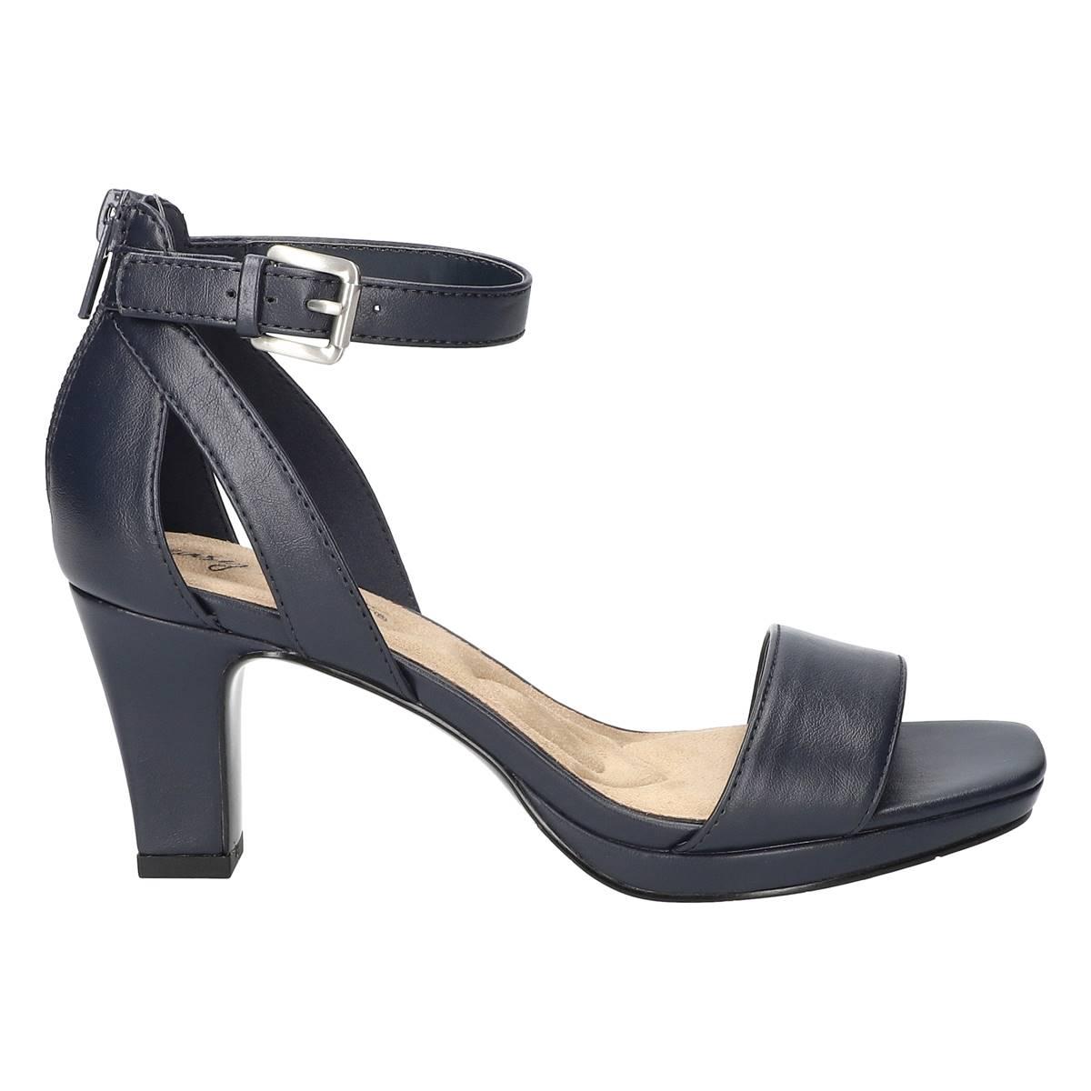 Womens Easy Street Ro Square Toe Heeled Sandals
