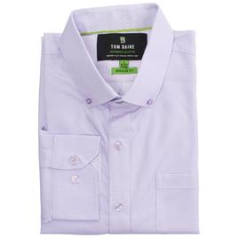 Mens Tom Baine Regular Fit Geometric Dress Shirt - Lilac