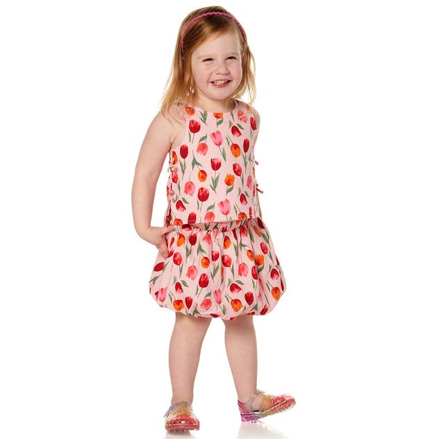 Toddler Girl BTween® Side Bow Tank with Bubble Skirt & Sunglasses