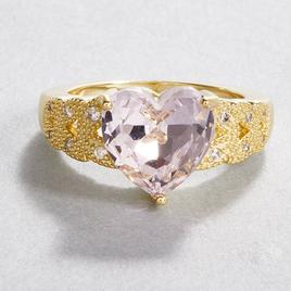 Ashley Cooper(tm) Gold-Tone Pink Heart CZ Ring