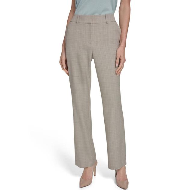 Womens Tommy Hilfiger Fly Front Seam Plaid Dress Pants