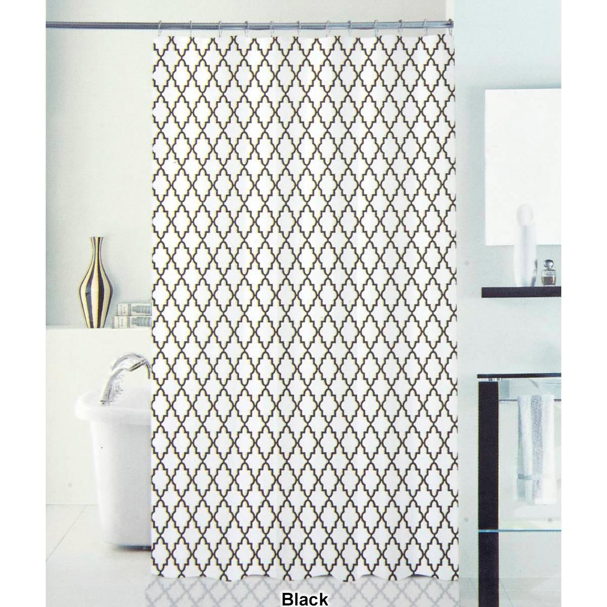 Geometric PEVA Shower Curtain