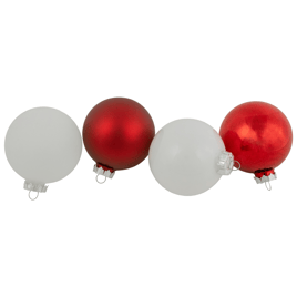 Northlight 96ct. 3-Finish Christmas Glass Ball Ornaments