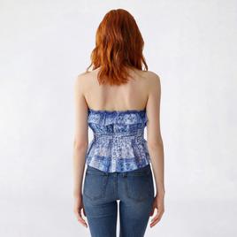 Juniors Madden Girl Patchwork Chiffon Convert Halter Top