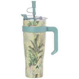 Double Wall Insulated 40oz. Tropical Tumbler with Straw