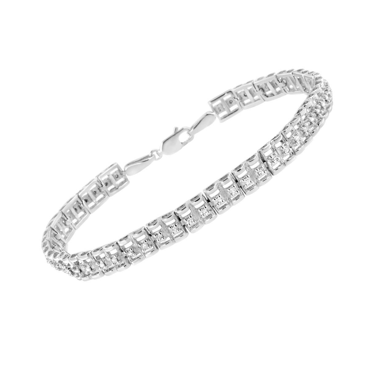 Haus of Brilliance 1/10ctw. Diamond Double-Link Tennis Bracelet