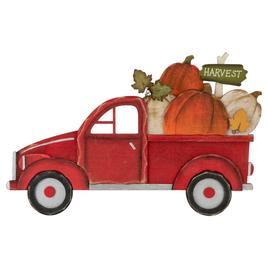 Northlight Seasonal 14in. Red Truck With Pumpkins Decor