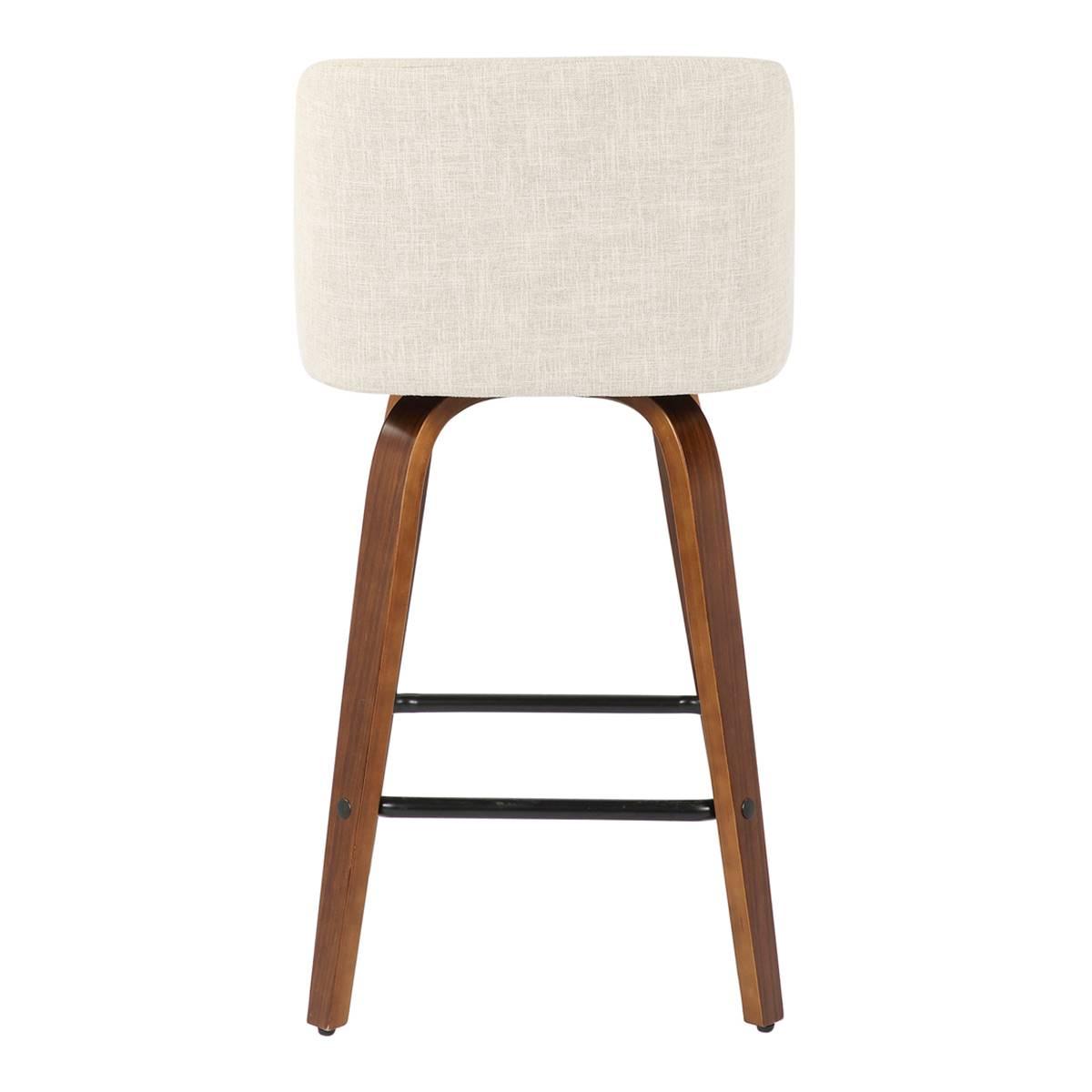 LumiSource Toriano Mid-Century Modern Counter Stools - Set of 2
