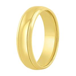 Mens Endless Affection™ Polished Milgrain 6mm Band