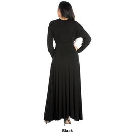 Womens 24/7 Comfort Apparel V-Neck A-Line Dress