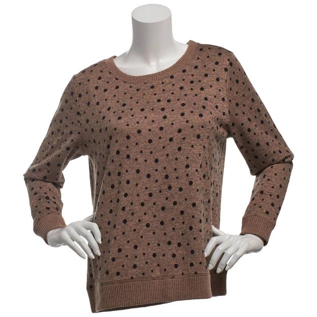 Womens Emily Daniels Polka Dot Hacci Crew Neck Sweater