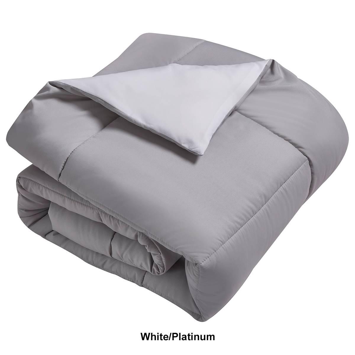 Blue Ridge Home Fashions Solid Reversible Microfiber Comforter