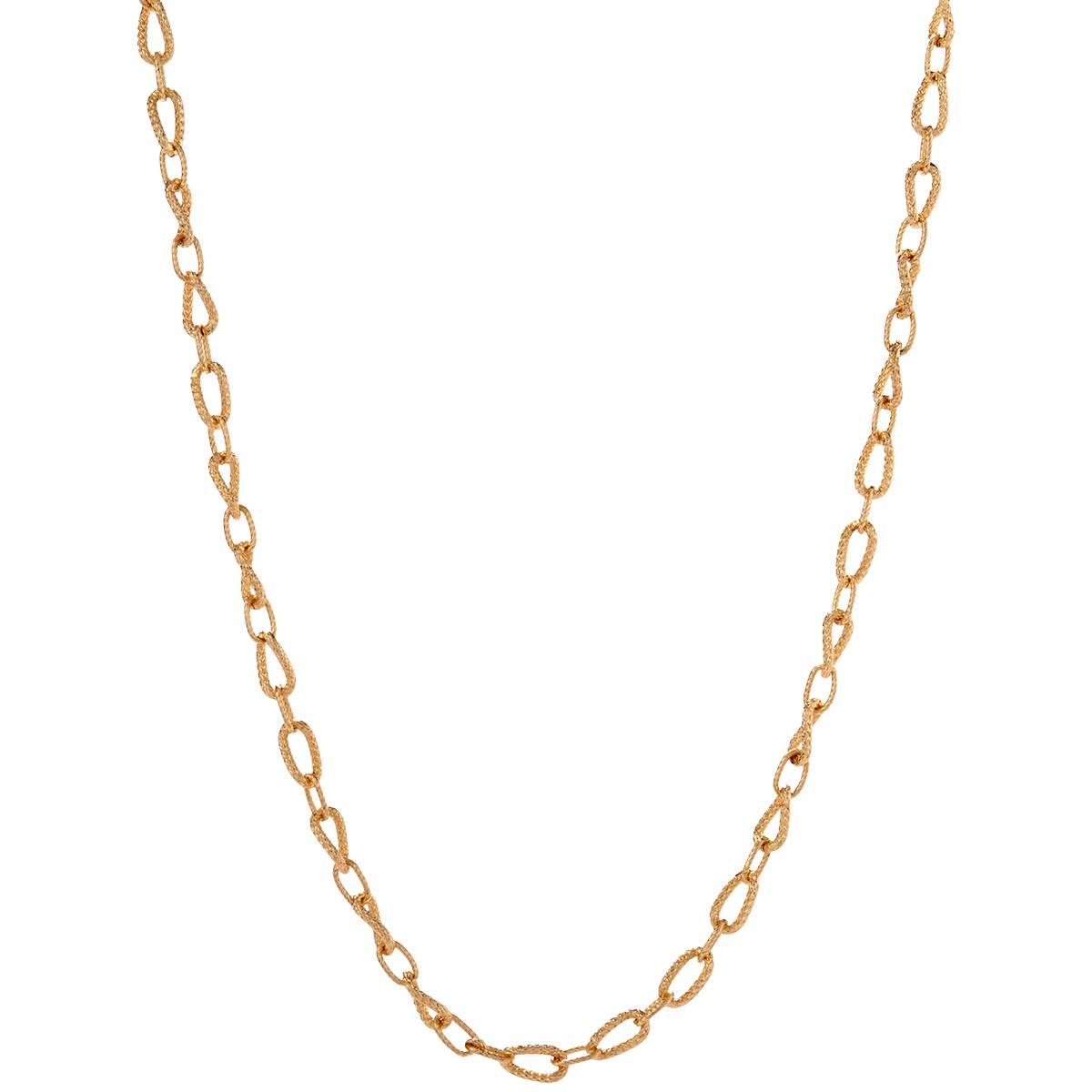 Design Collection 24in. Gold-Tone Textured Twist Chain Necklace