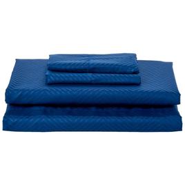 Hotel Suites 6pc. Chevron Embossed Sheet Set - Blueberry