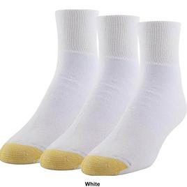 Mens Gold Toe® 3pk. Wellness Extended Quarter Socks