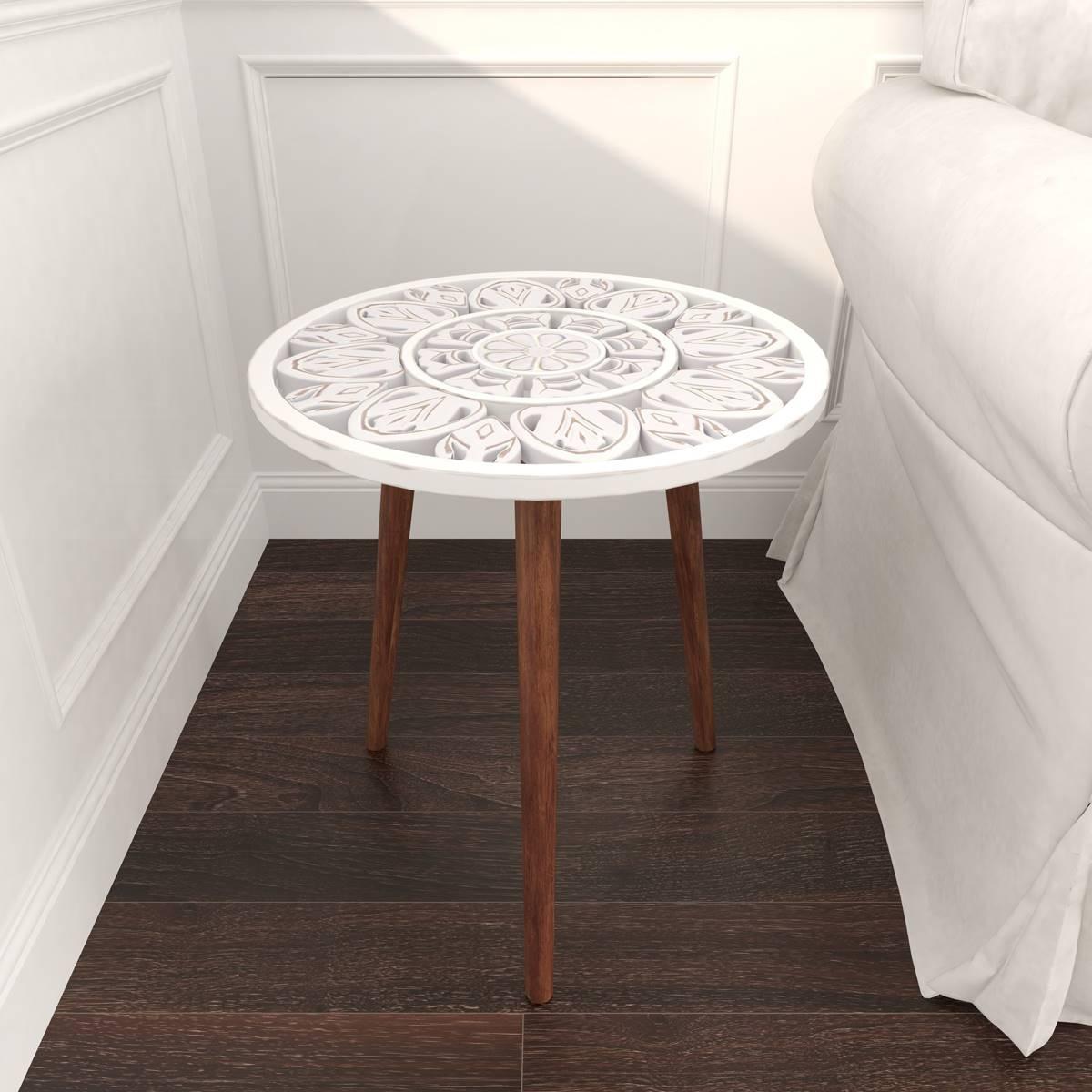 9th & Pike® White Wood Contemporary Accent Table