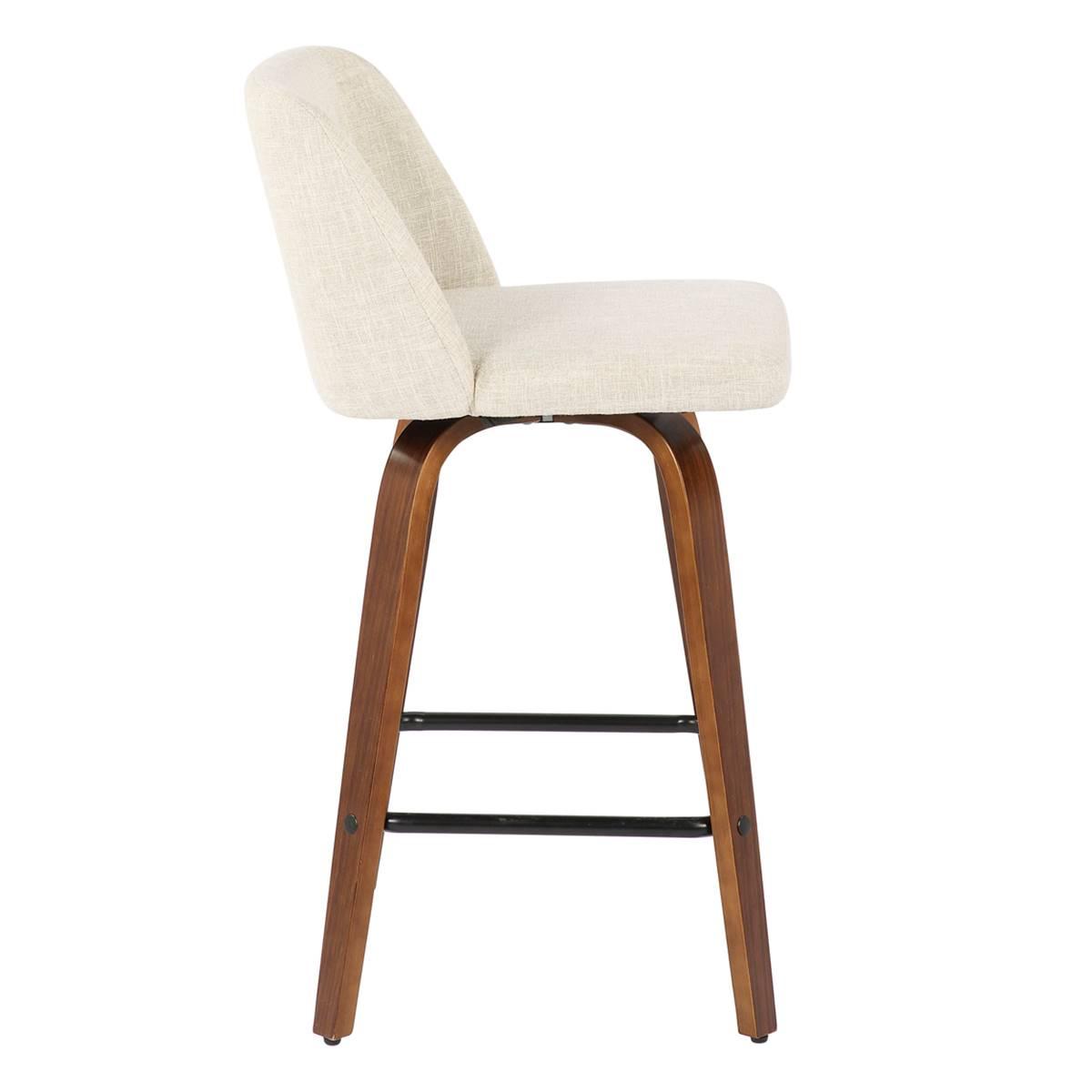 LumiSource Toriano Mid-Century Modern Counter Stools - Set of 2