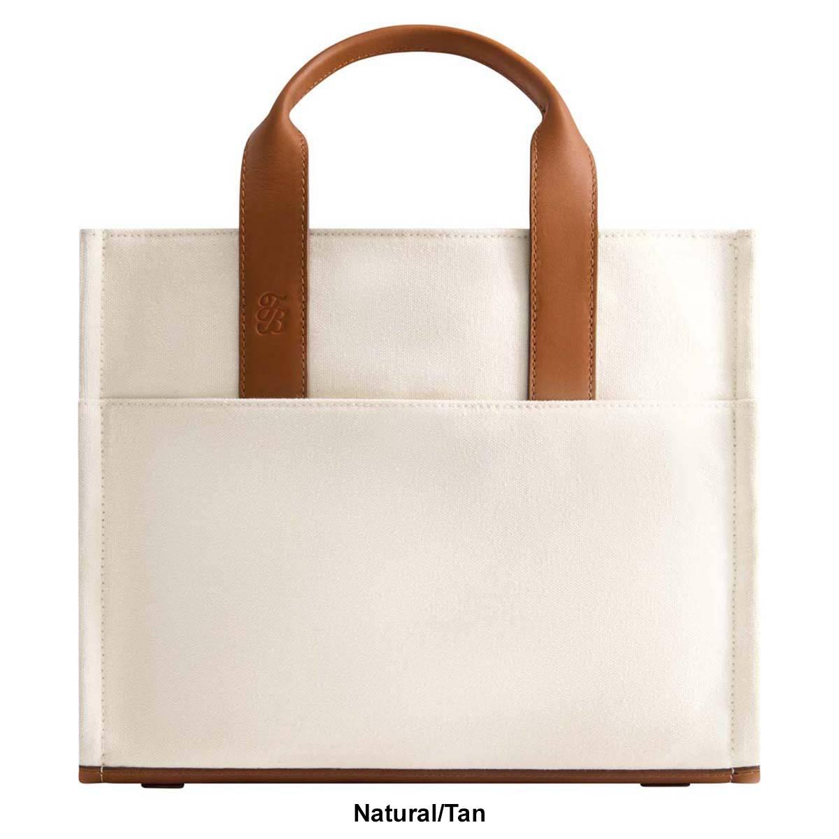 Tommy Bahama Solid Canvas Medium Tote w/ Leather Trim
