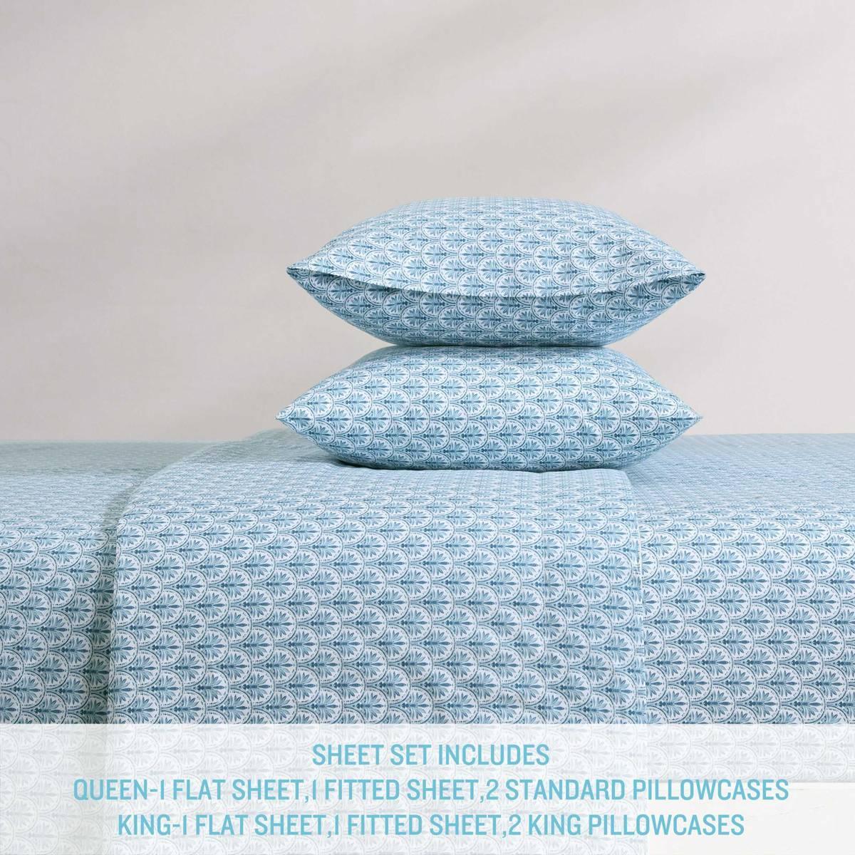 Tommy Bahama Coastal Batik 200TC 4pc. Cotton Percale Sheet Set
