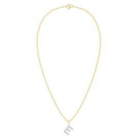 Nova Star® Gold-Plated Lab-Grown Diamond Initial E Pendant
