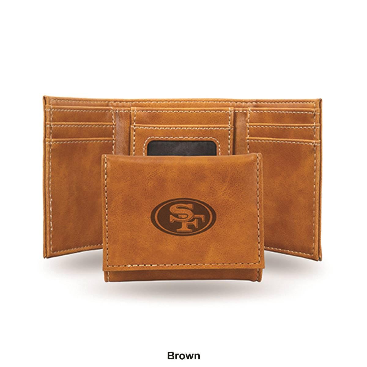 Mens NFL San Francisco 49ers Faux Leather Trifold Wallet