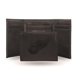 Mens NHL Detroit Red Wings Faux Leather Trifold Wallet