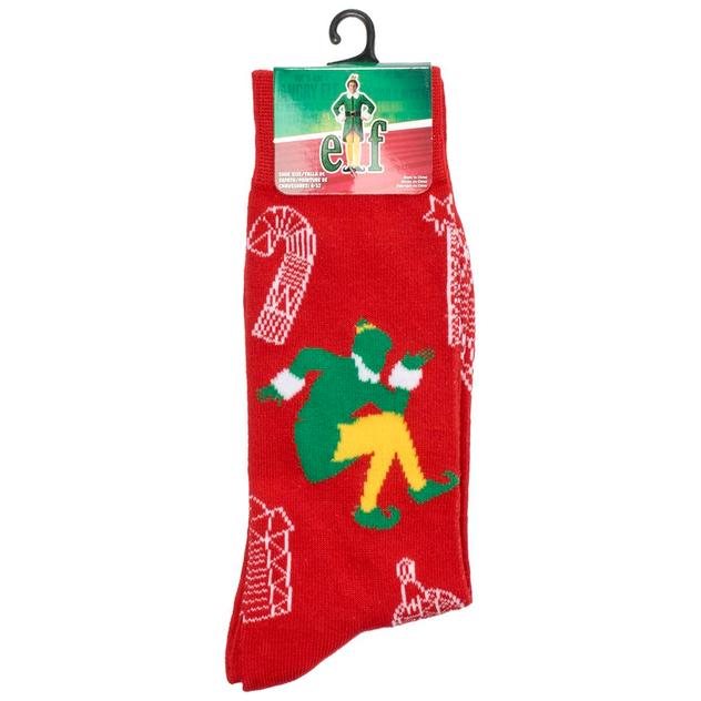 Mens Centric Brands Raised by Elves Elf Crew Socks