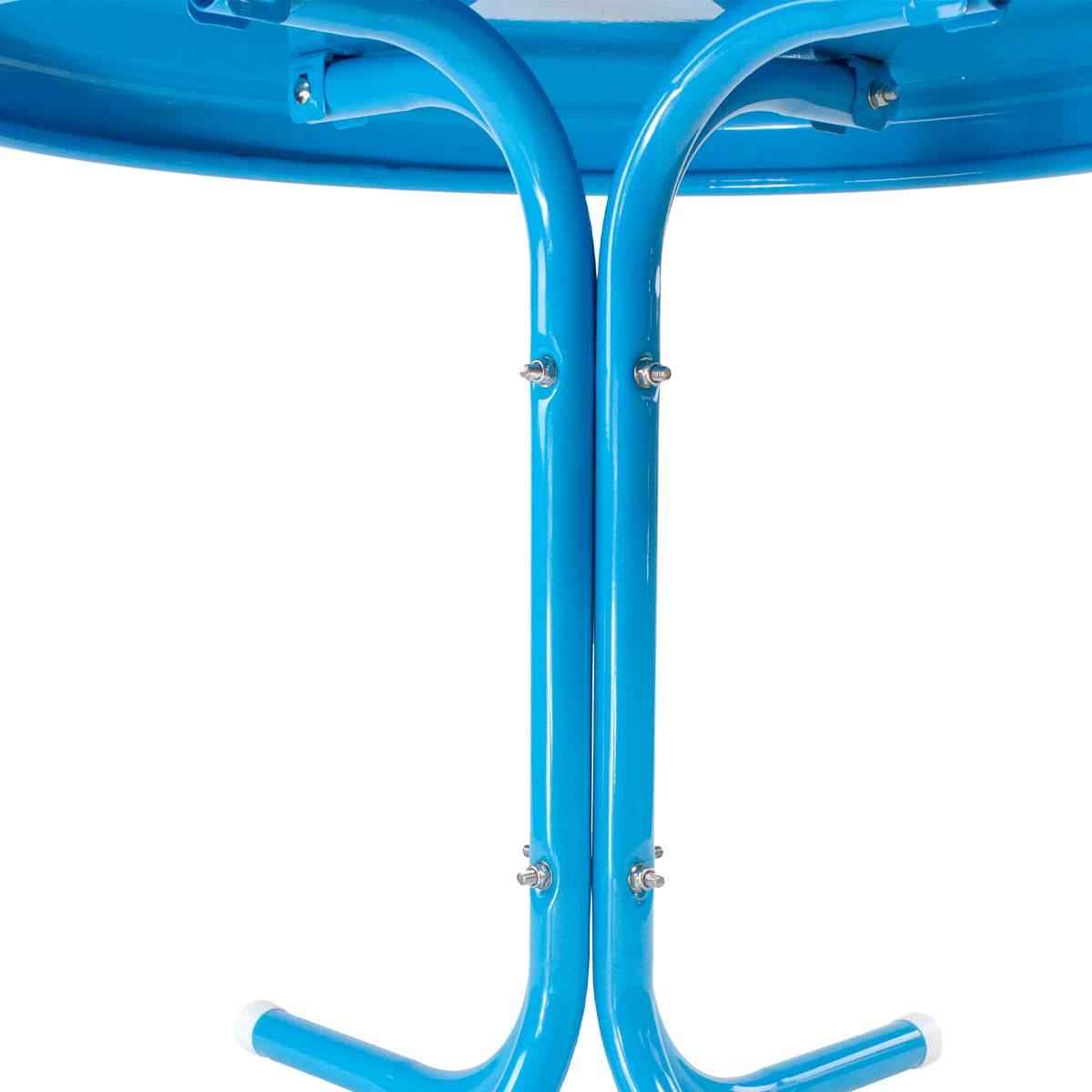 Northlight Seasonal 22in. Retro Tulip Side Table - Turquoise Blue