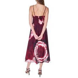 Womens DKNY Sleeveless V Neck Firework Tie Dye Midi Dress