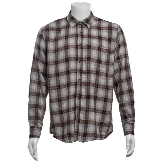 Mens Mountain Ridge Long Sleeve Flannel Shirt - Chocolate