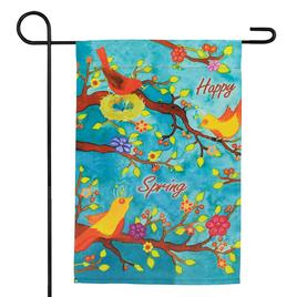 Northlight Seasonal Birds & Flowers Happy Spring Garden Flag