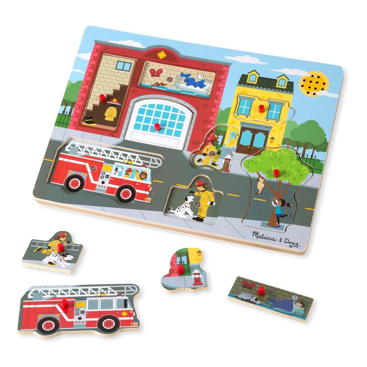 Melissa & Doug® 6pc. Around the Fire Station Sound Puzzle