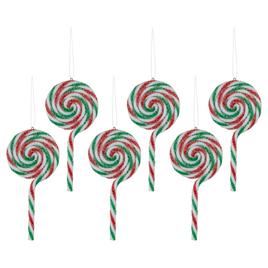 Northlight Seasonal 6ct. Multicolor Frosted Lollipop Ornaments