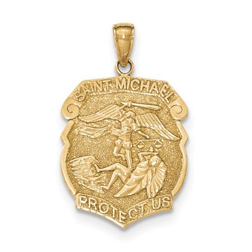 Unisex Gold Classics™ 14kt. Yellow Gold Large St. Michael Pendant
