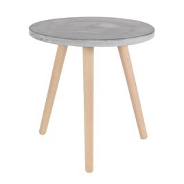 9th & Pike(R) Fiber Clay And Beech Wood Accent Table
