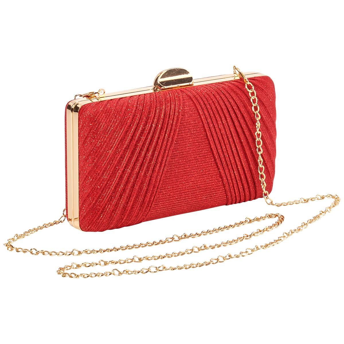 D''Margeaux Shimmer Pleated Clutch