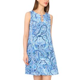 Womens MSK S/L Print Ity 3 Ring Dress