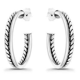 Designs by FMC Polish/Oxidized Twist Hoop Earrings