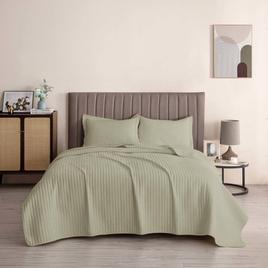 FreshFolds 3pc. Premium Solid Microfiber Quilt Set