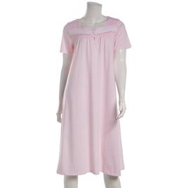 Womens Carole Hochaman Gingham Short Sleeve Nightgown