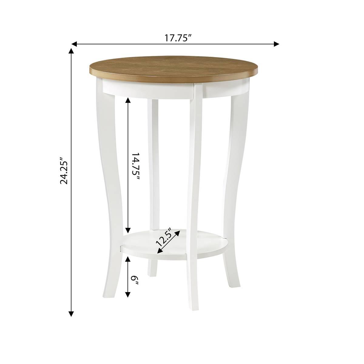 Convenience Concepts American Heritage Two-Tone Round End Table