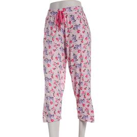 Womens René Rofé® Floral Capri Pajama Pants - Pink